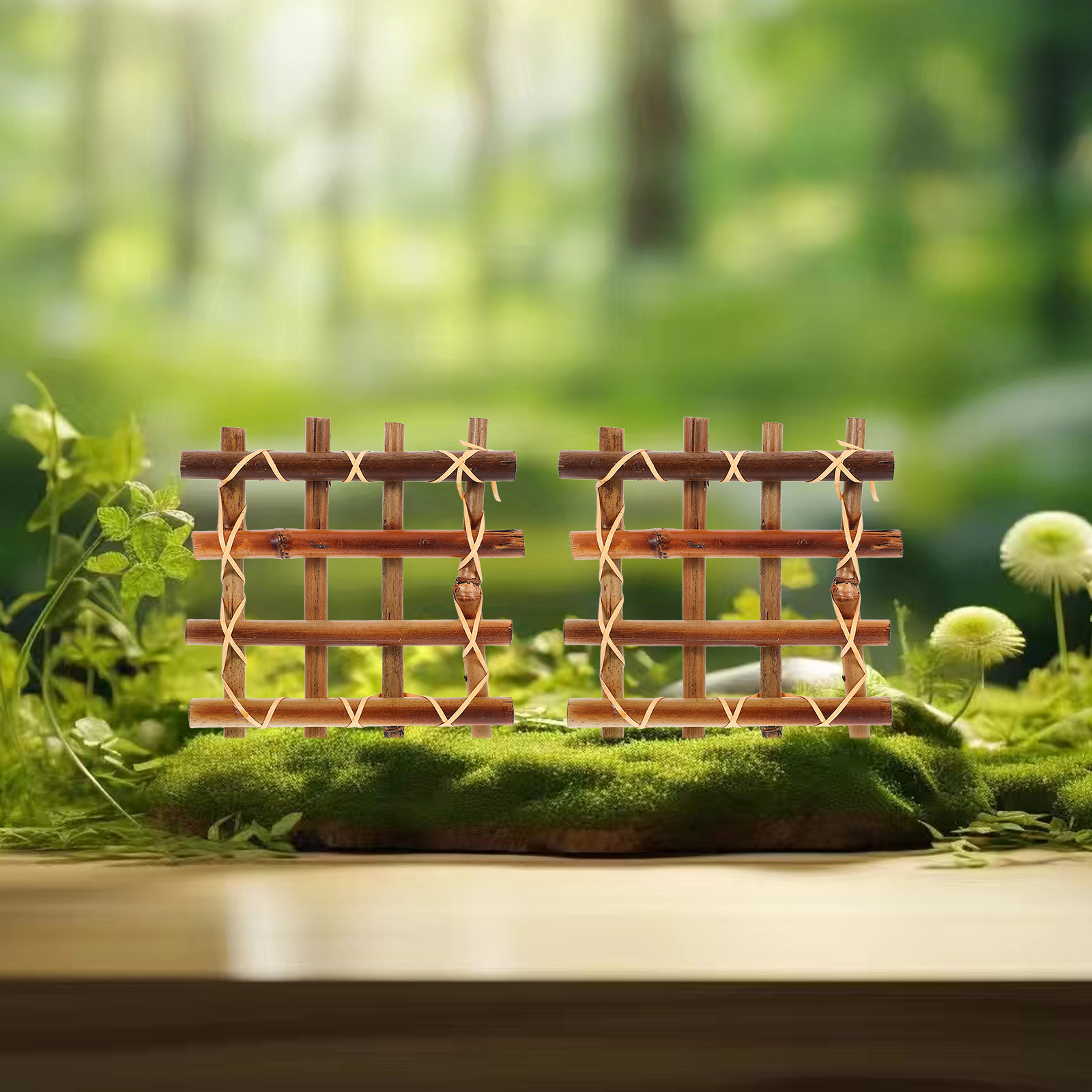 2 buah pagar bambu mini dengan - Bonsai Garden Landscape Design ulasan dan harga