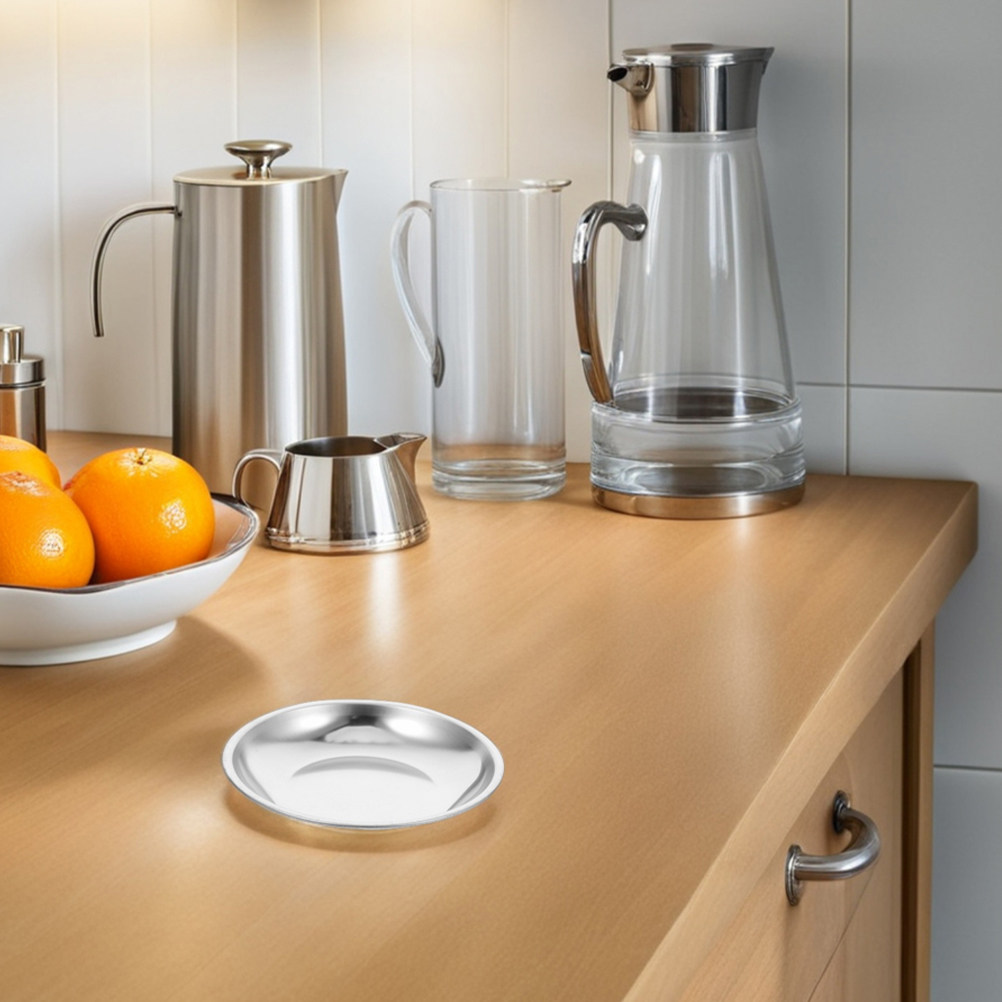 6 Buah Wadah Kantong Teh Baja  - Drip Tray Saucer ulasan dan harga