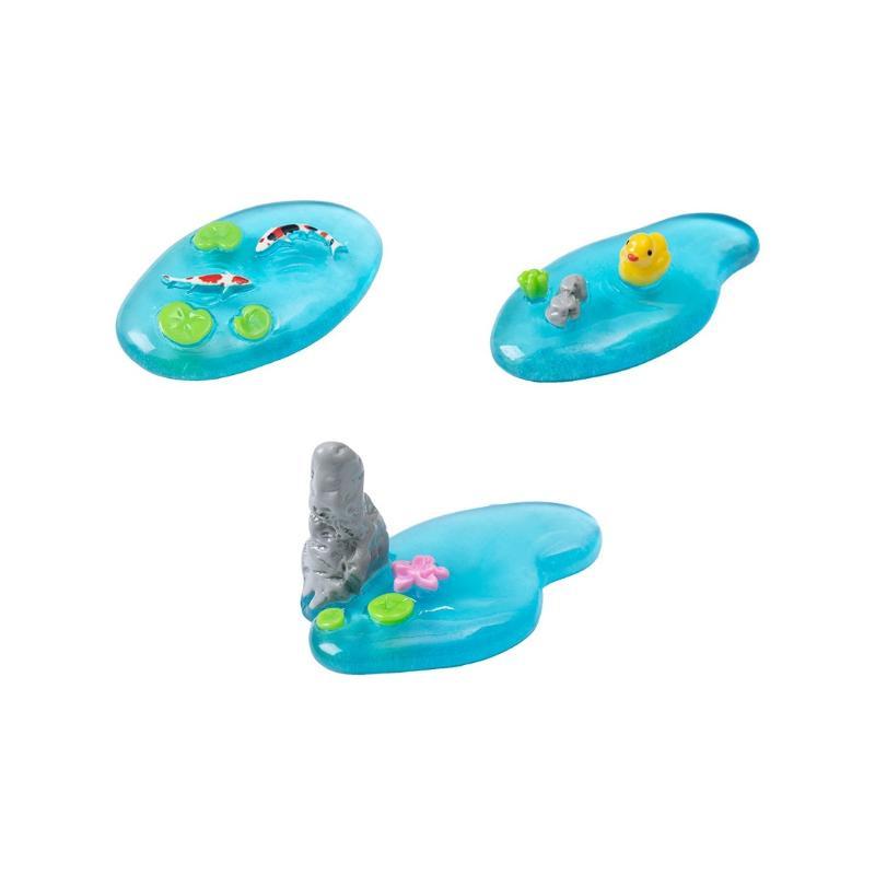 Ornamen Kolam Resin Mini Denga - Bonsai Garden With Koi Pond ulasan dan harga
