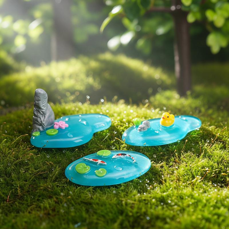 Ornamen Kolam Resin Mini Tema  - Bonsai Garden With Koi Pond ulasan dan harga