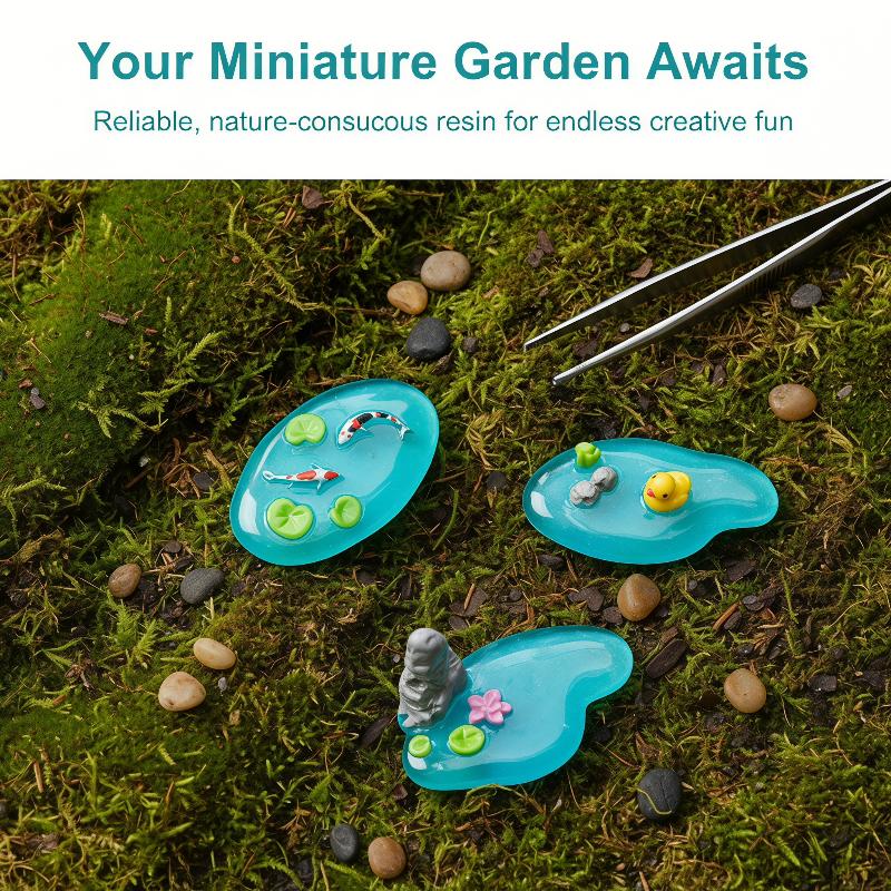 Ornamen Kolam Resin Mini Tema  - Bonsai Garden With Koi Pond ulasan dan harga